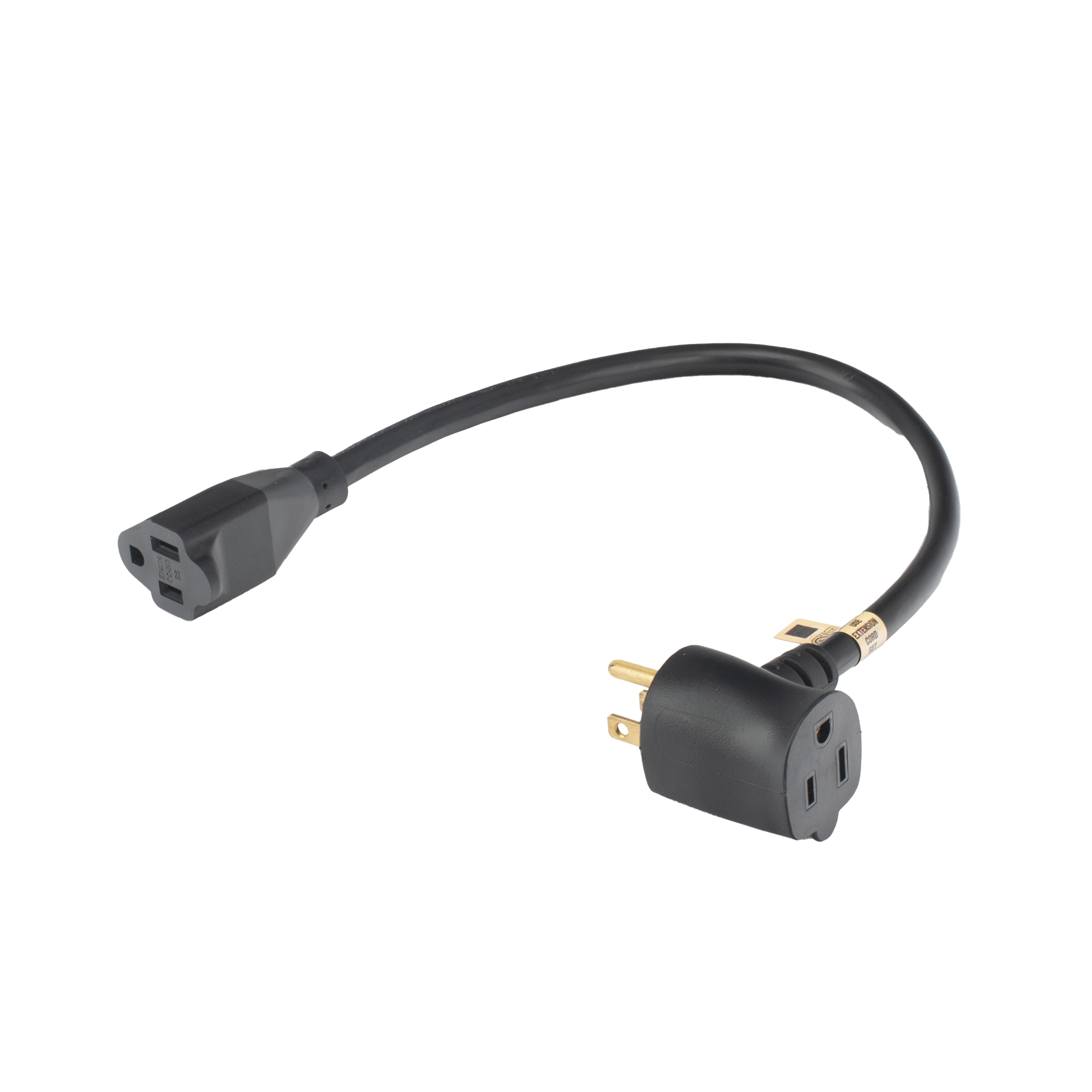 EXT30CM14AWG|Extensi??n El?®ctrica para Uso Rudo para Uso en "T" / Conexi??n NEMA 5-15 / 30 cm / 1800 W